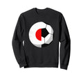 Half Japan Flag Half Football Sweatshirt - Fun Novelty Design for Adults - T-Shirt, Sweatshirt, Hoodie