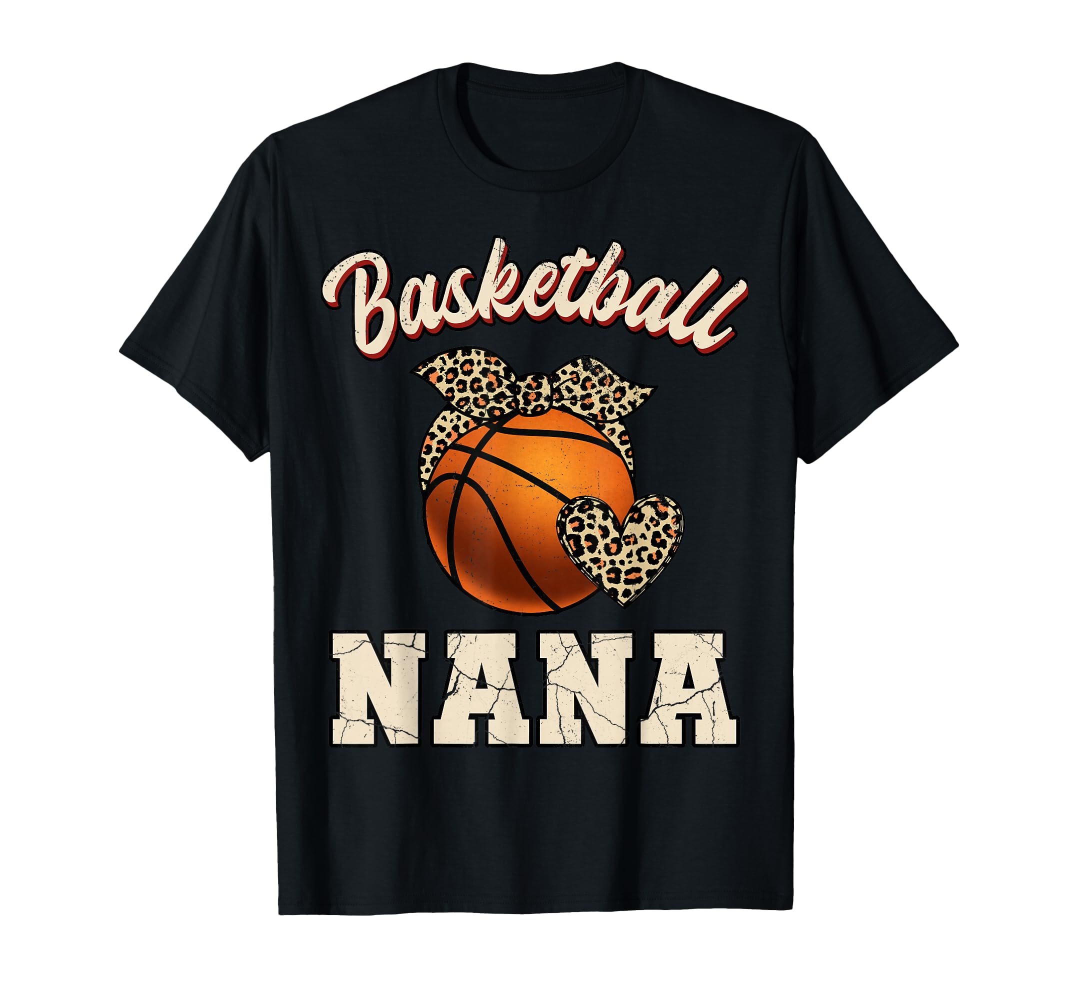 Basketball Nana Bandana Leopard T-Shirt - Casual Everyday Wear Men Women - T-Shirt, Sweatshirt, Hoodie