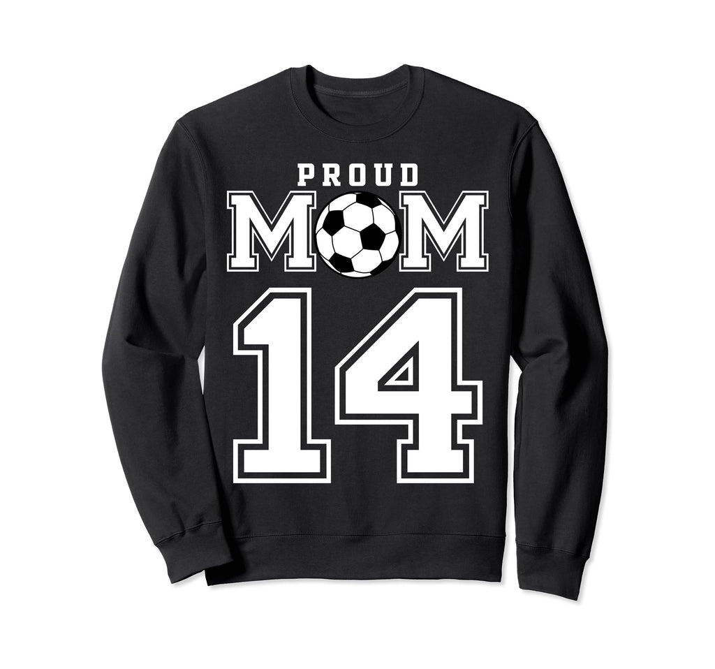 Number 14 Custom Proud Soccer Futbol Sweatshirt - Unique Graphic Men Women - T-Shirt, Sweatshirt, Hoodie