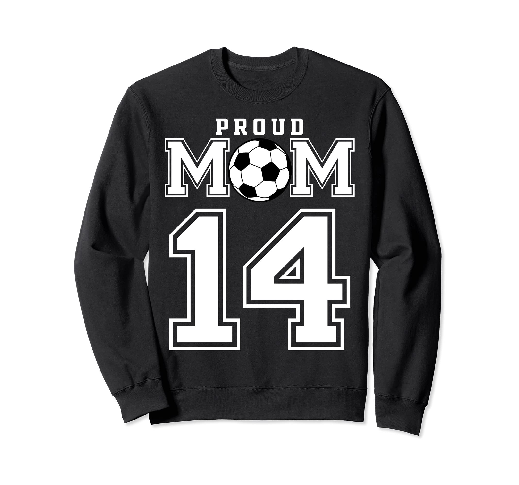 Number 14 Custom Proud Soccer Futbol Sweatshirt - Unique Graphic Men Women - T-Shirt, Sweatshirt, Hoodie