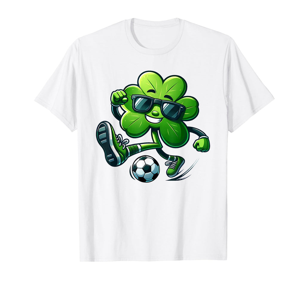 St Patricks Day Shamrock Clover Soccer T-Shirt - Streetwear Style Unisex - T-Shirt, Sweatshirt, Hoodie