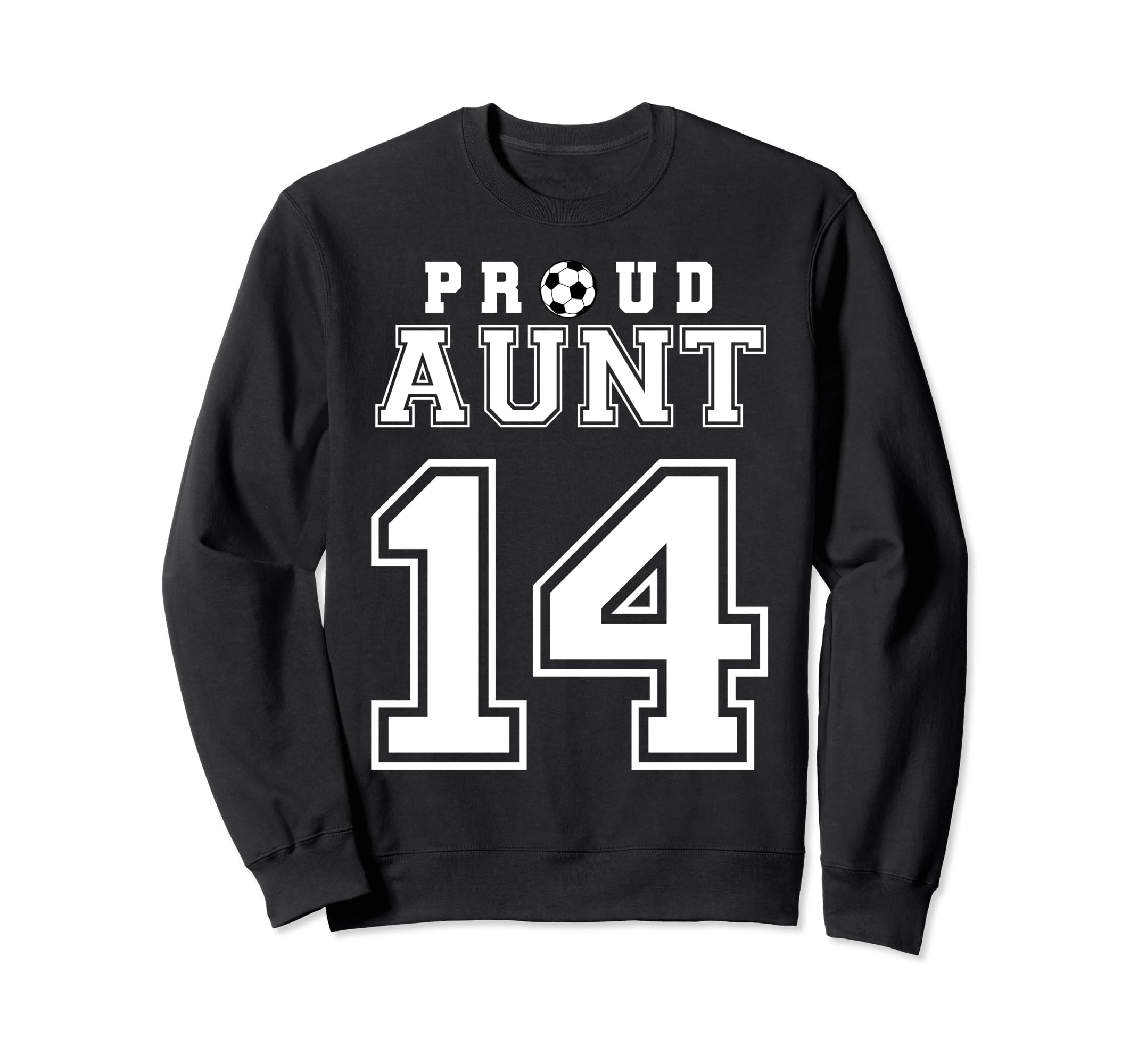 Number 14 Custom Proud Soccer Sweatshirt - Minimalist Print for Adults - T-Shirt, Sweatshirt, Hoodie