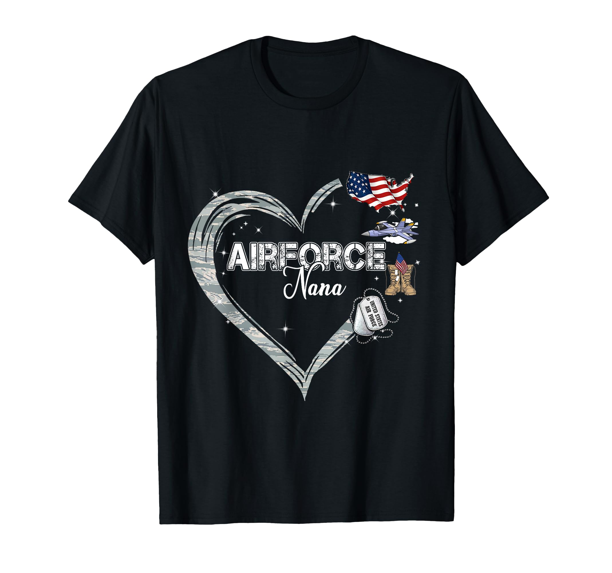 Proud Air Force Nana Air Force T-Shirt - Custom Art Print for Adults - T-Shirt, Sweatshirt, Hoodie