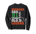Happy Husband Dad 51 Years Old Legend Sweatshirt - Novelty Apparel Unisex - T-Shirt, Sweatshirt, Hoodie