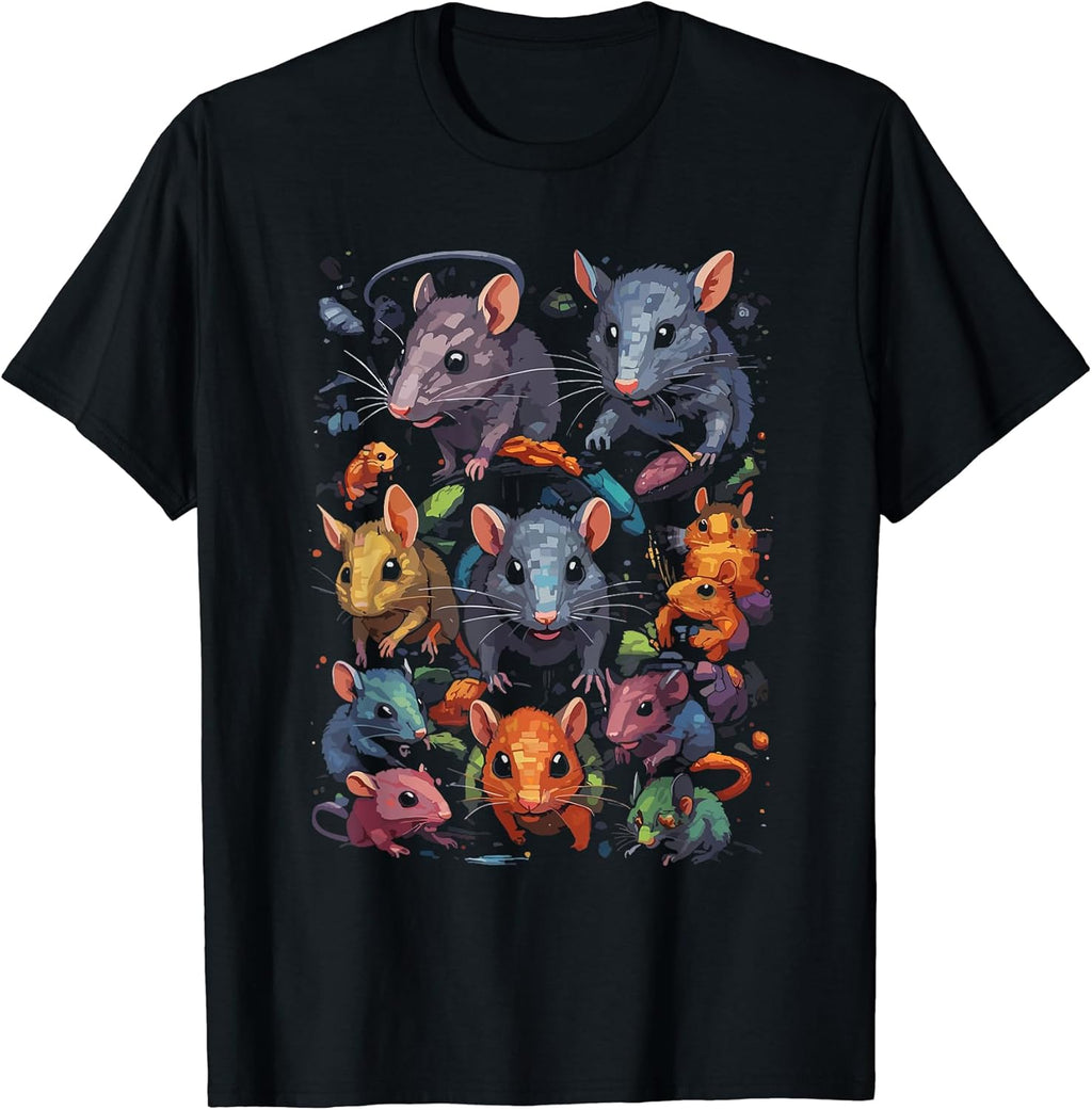 Pixel Art Pets Mice and Rats - Adult & Kids T-Shirts, Sweatshirts & Hoodies apparel design preview 1