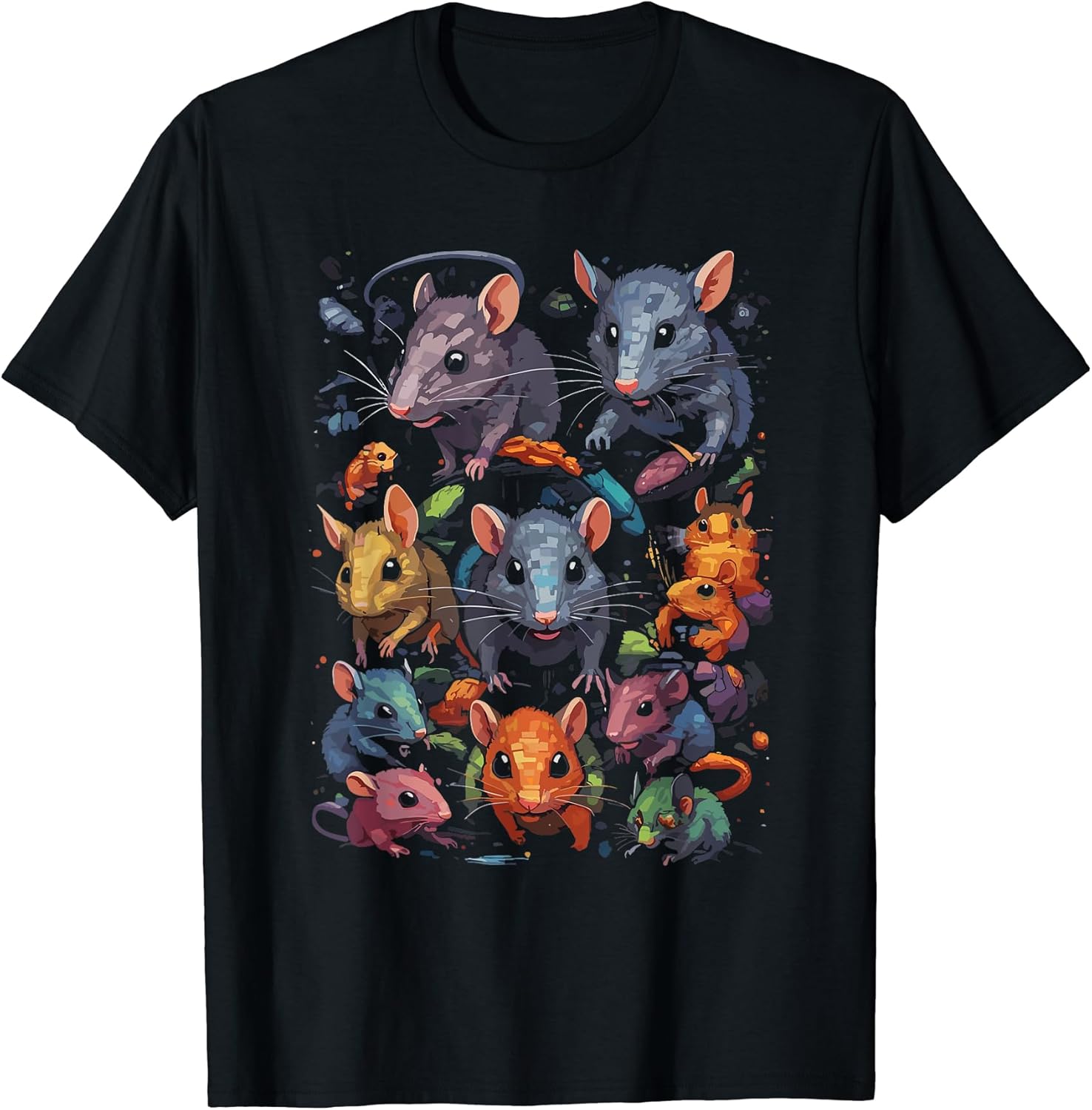Pixel Art Pets Mice and Rats - Adult & Kids T-Shirts, Sweatshirts & Hoodies apparel design preview 1