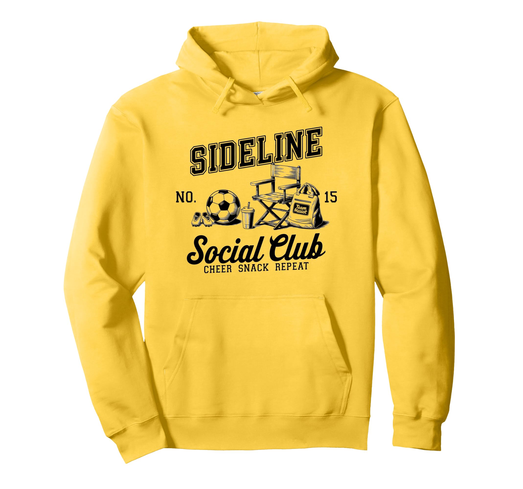 Sideline Social Club Soccer Mom Game Day Hoodie - Trendy Graphic Men Women - T-Shirt, Sweatshirt, Hoodie