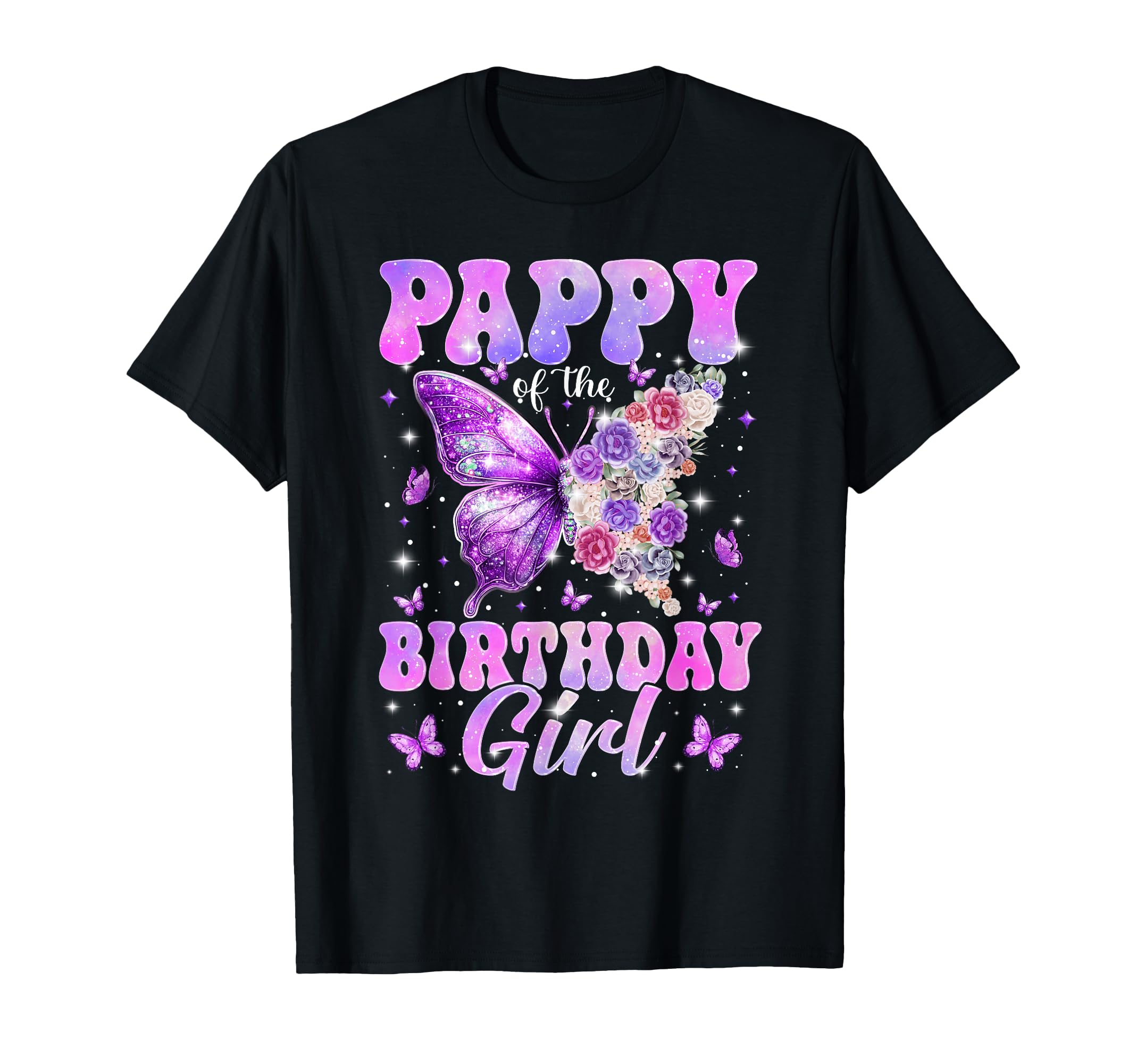 Pappy Birthday Butterfly Family T-Shirt - Unique Graphic for Adults - T-Shirt, Sweatshirt, Hoodie