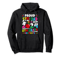 Proud Step Dad 2024 8Th Grade Graduate Hoodie - Novelty Apparel for Adults - T-Shirt, Sweatshirt, Hoodie