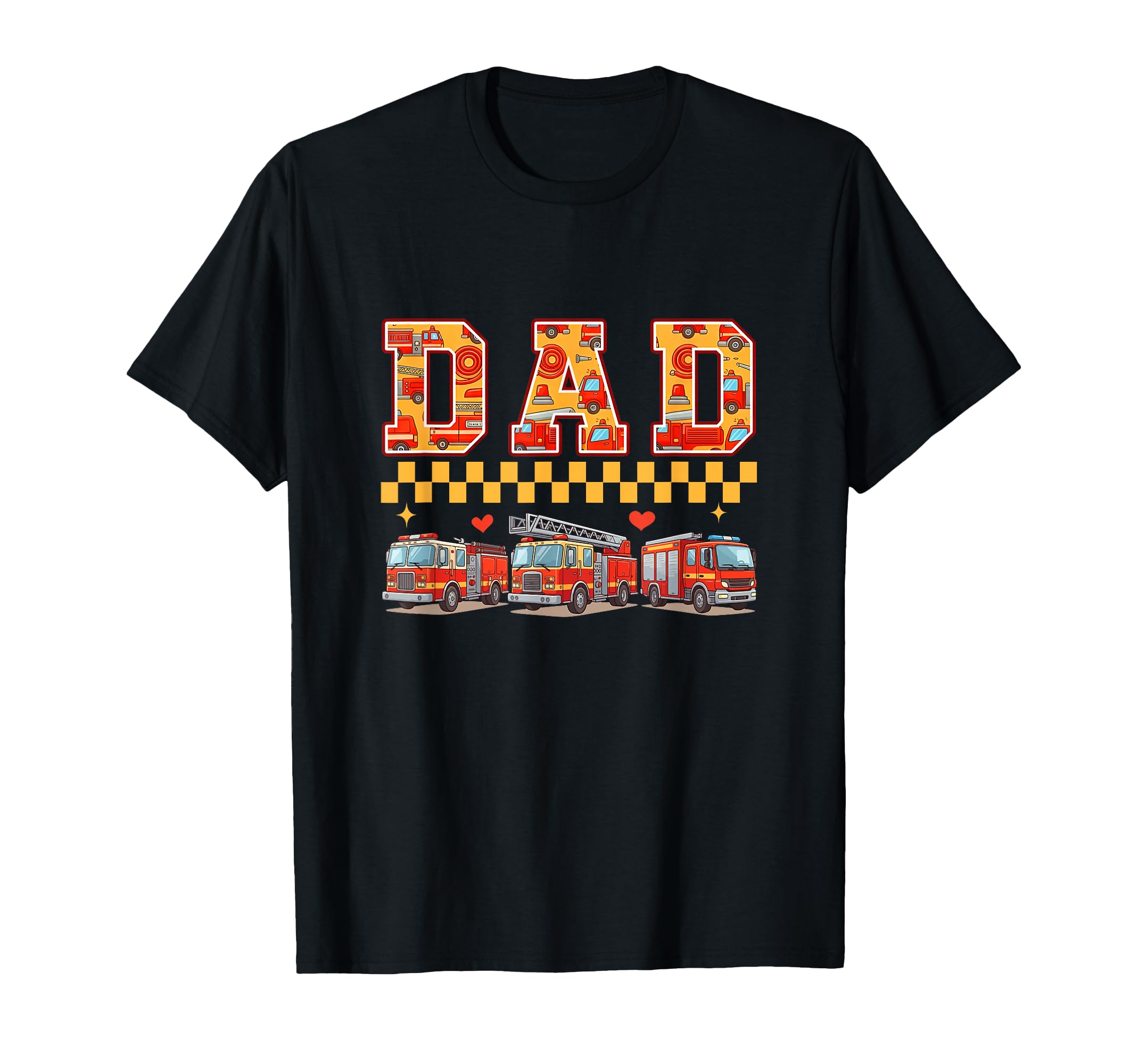 Dad Costume Firefighter Firetrucks Proud T-Shirt - Custom Art Print Unisex - T-Shirt, Sweatshirt, Hoodie
