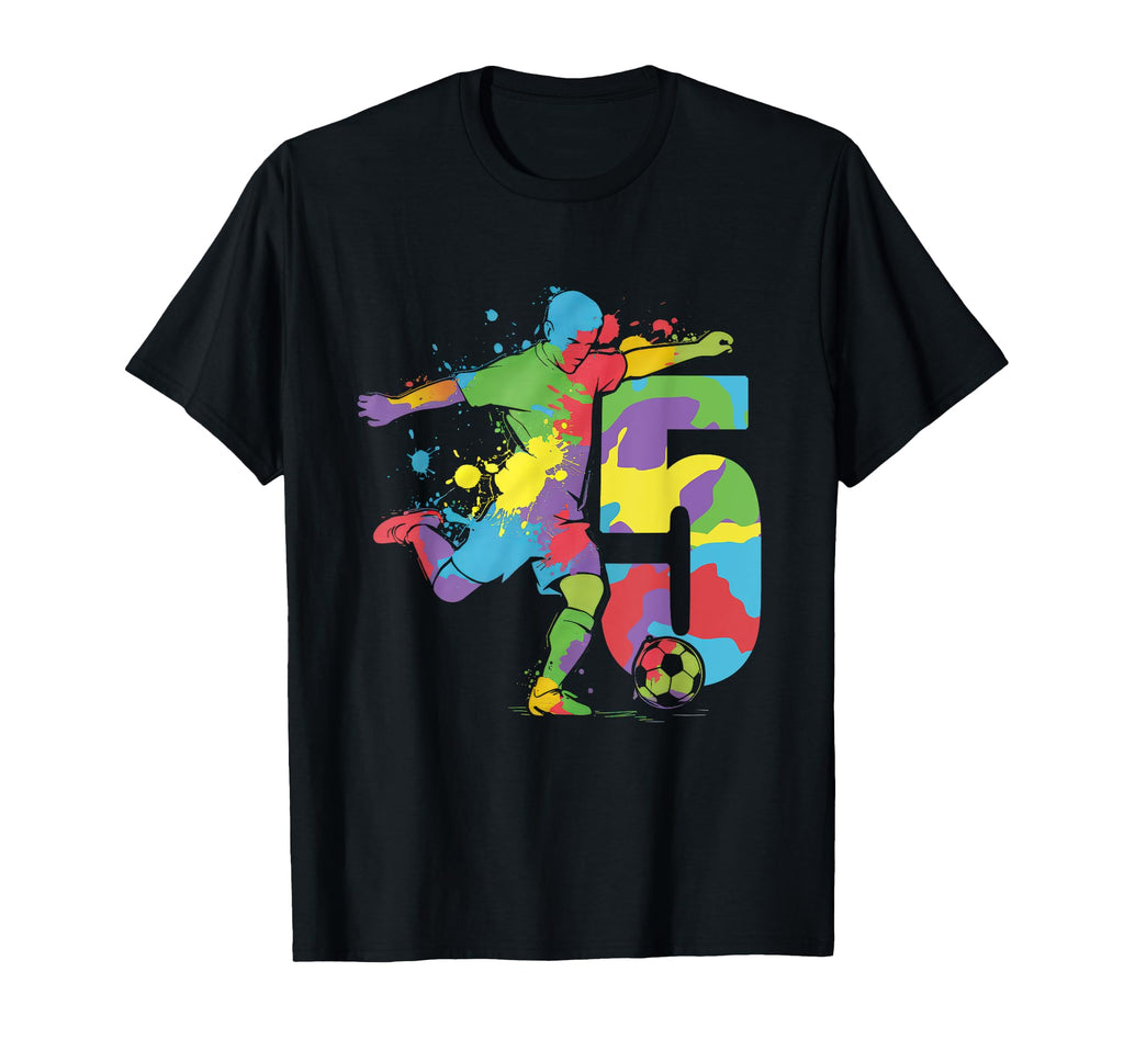 5 Soccer Birthday Gift Soccer Fan T-Shirt - Graphic Print for Adults - T-Shirt, Sweatshirt, Hoodie