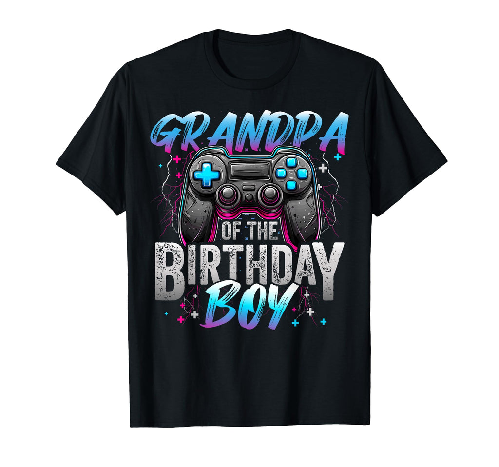Grandpa Birthday Video Gamer Matching T-Shirt - Custom Art Print Unisex - T-Shirt, Sweatshirt, Hoodie