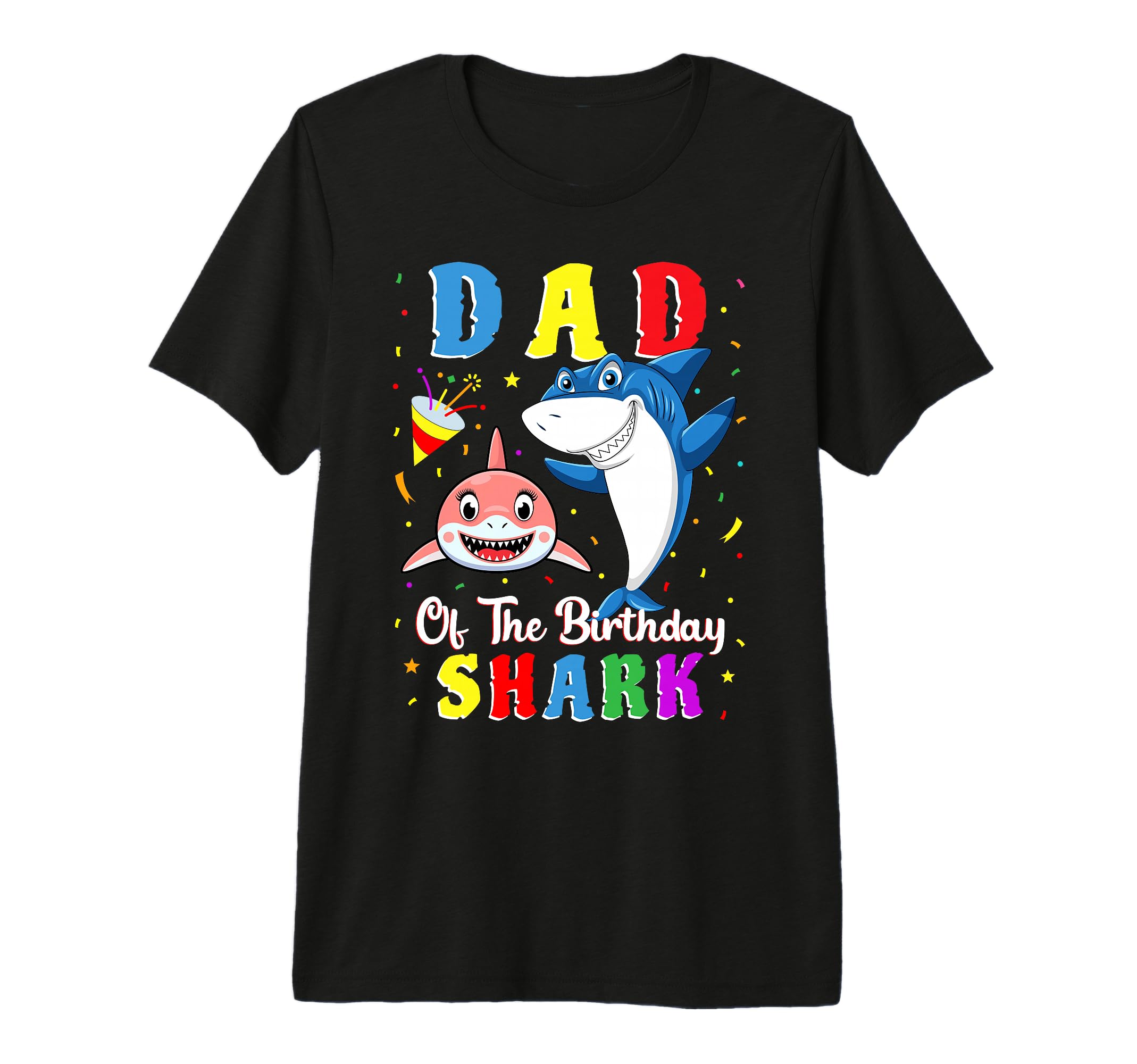 Dad Shark Birthday Family Matching T-Shirt - Custom Art Print Men Women - T-Shirt, Sweatshirt, Hoodie