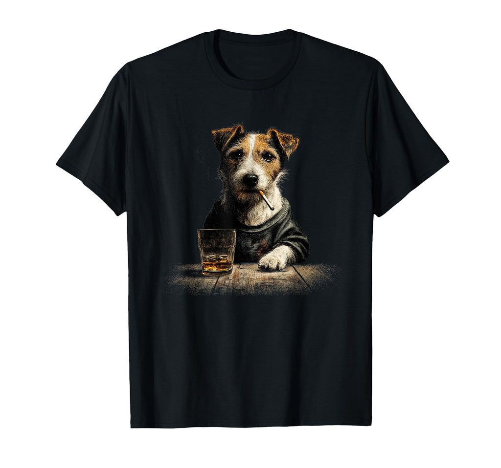 Smoking Jack Russell Funny Dog T-Shirt - Casual Everyday Wear Men Women - T-Shirt, Sweatshirt, Hoodie
