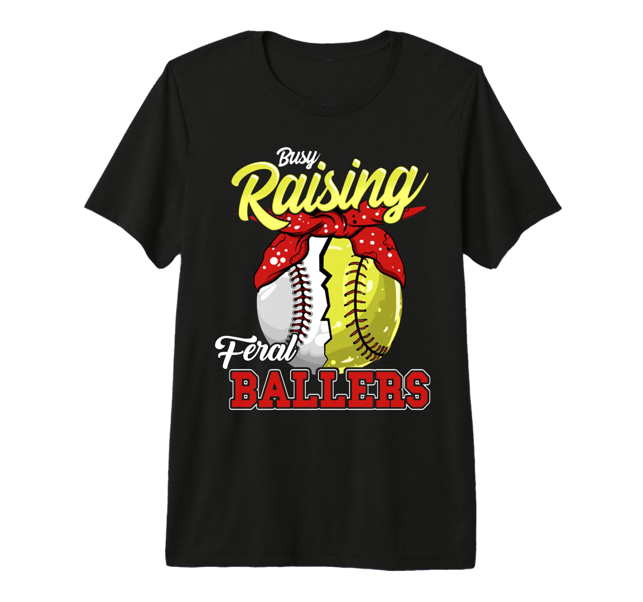 Busy Raising Feral Ballers Baseball T-Shirt - Aesthetic Graphic for Adults - T-Shirt, Sweatshirt, Hoodie