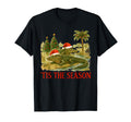 Tis Season Alligator Santa Hat T-Shirt - Trendy Graphic Men Women - T-Shirt, Sweatshirt, Hoodie
