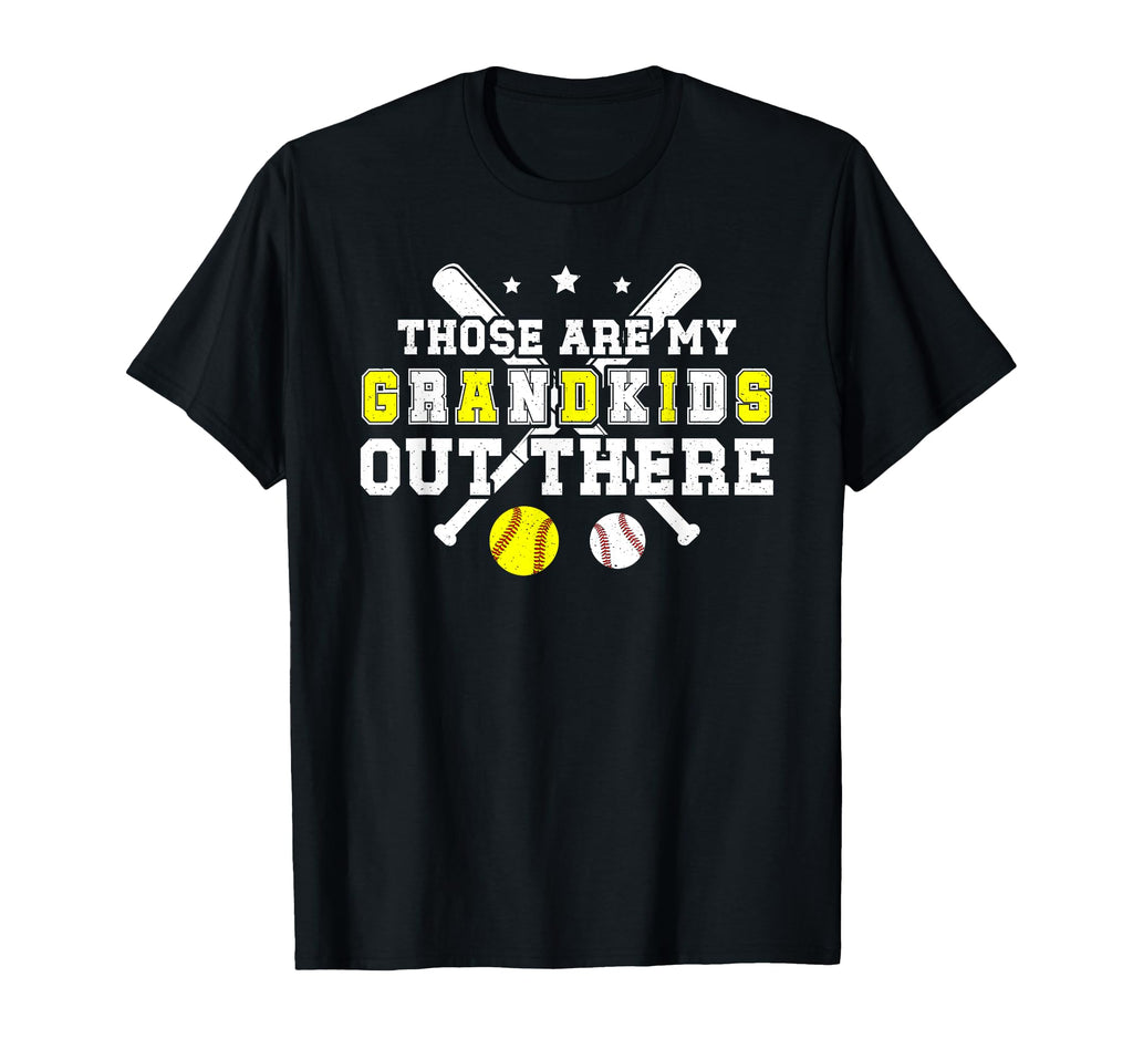 Those Are My Grandkids Baseball Softball T-Shirt - Graphic Print Unisex - T-Shirt, Sweatshirt, Hoodie