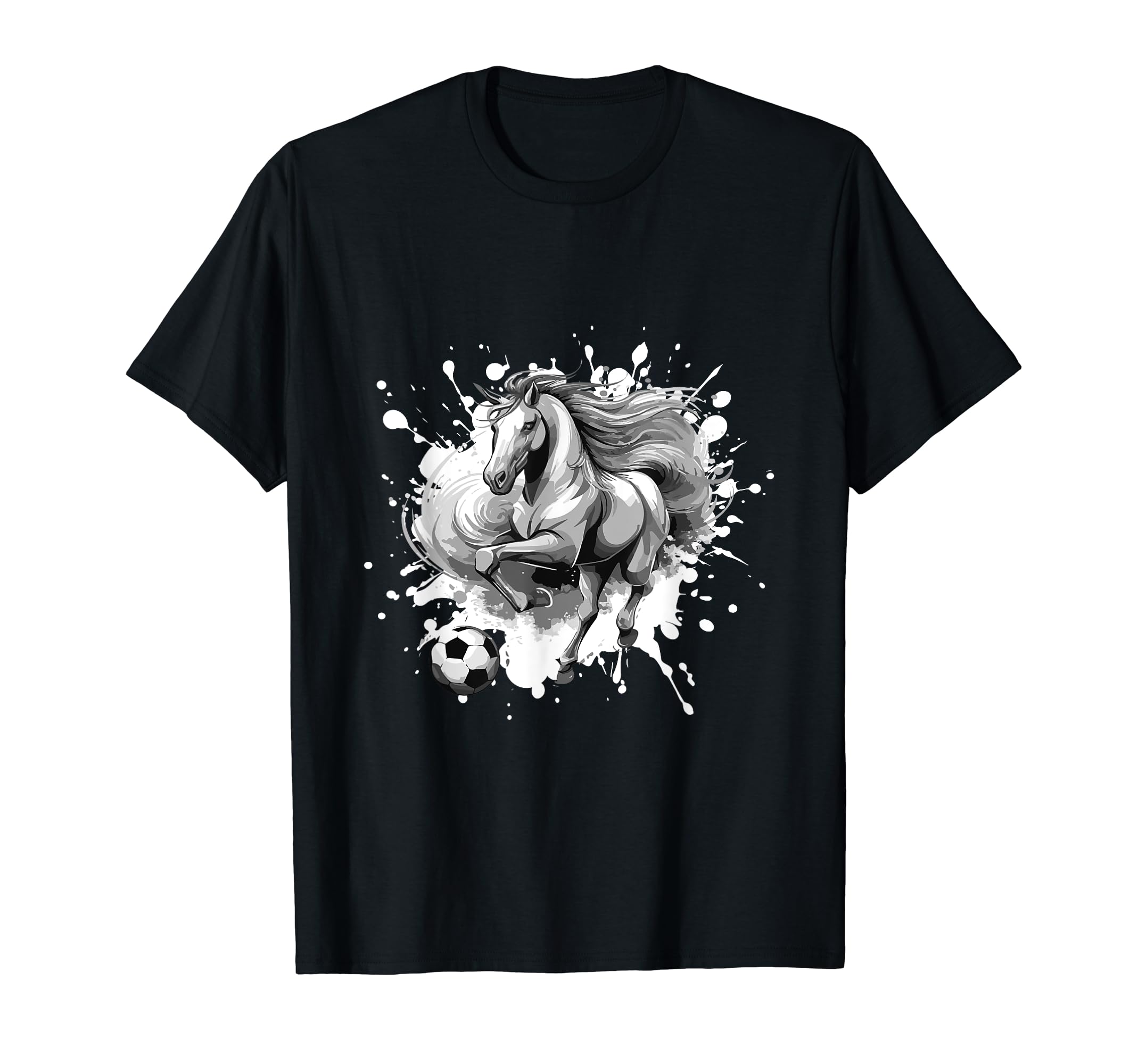 Horse Playing Soccer Animal Soccer T-Shirt - Fun Novelty Design for Adults - T-Shirt, Sweatshirt, Hoodie