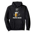 Papa Beer Funny Dad Bear Drinking Hoodie - Aesthetic Graphic Unisex - T-Shirt, Sweatshirt, Hoodie