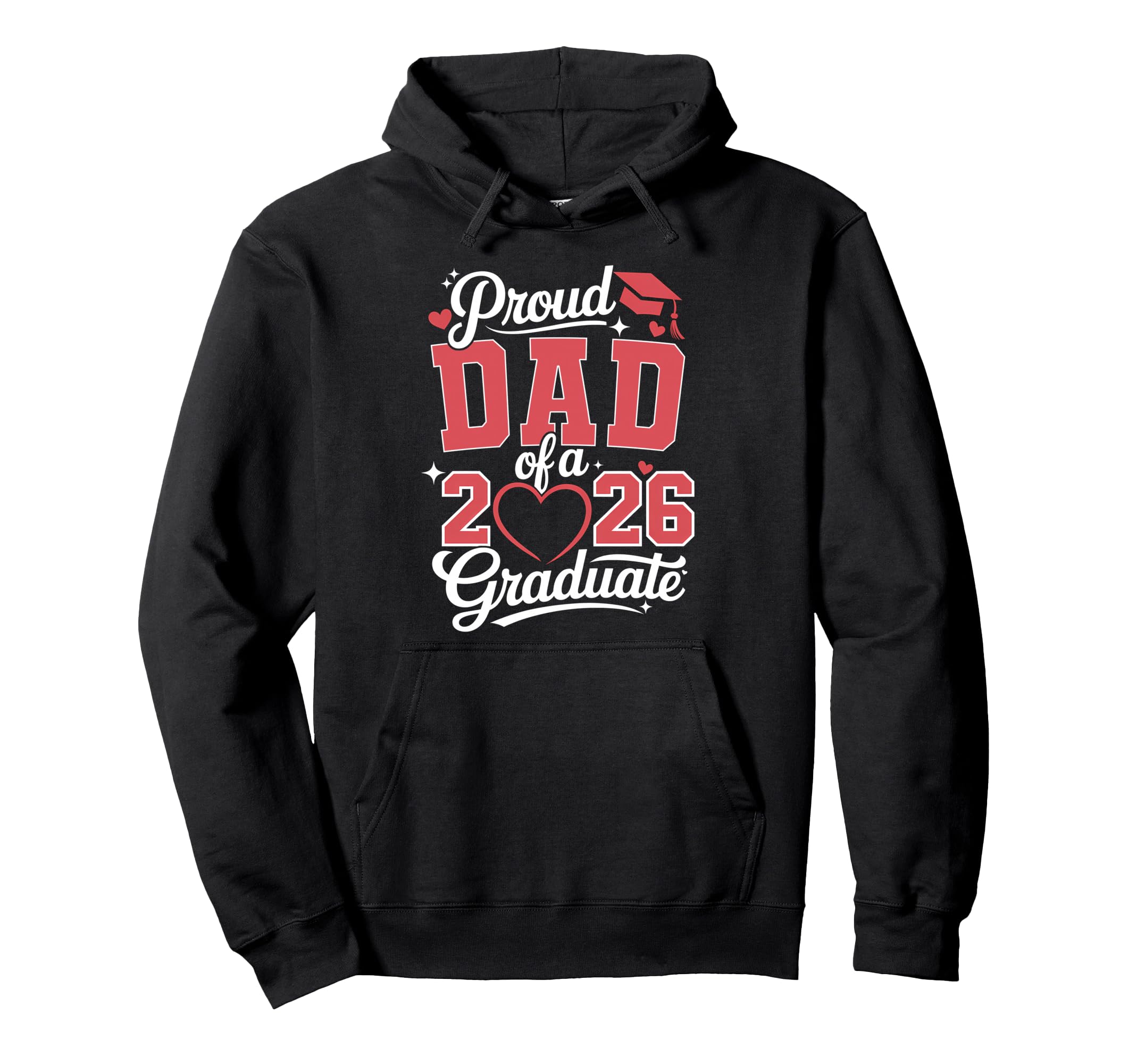 Proud Dad 2026 Graduate Senior Graduation Hoodie - Aesthetic Graphic Unisex - T-Shirt, Sweatshirt, Hoodie