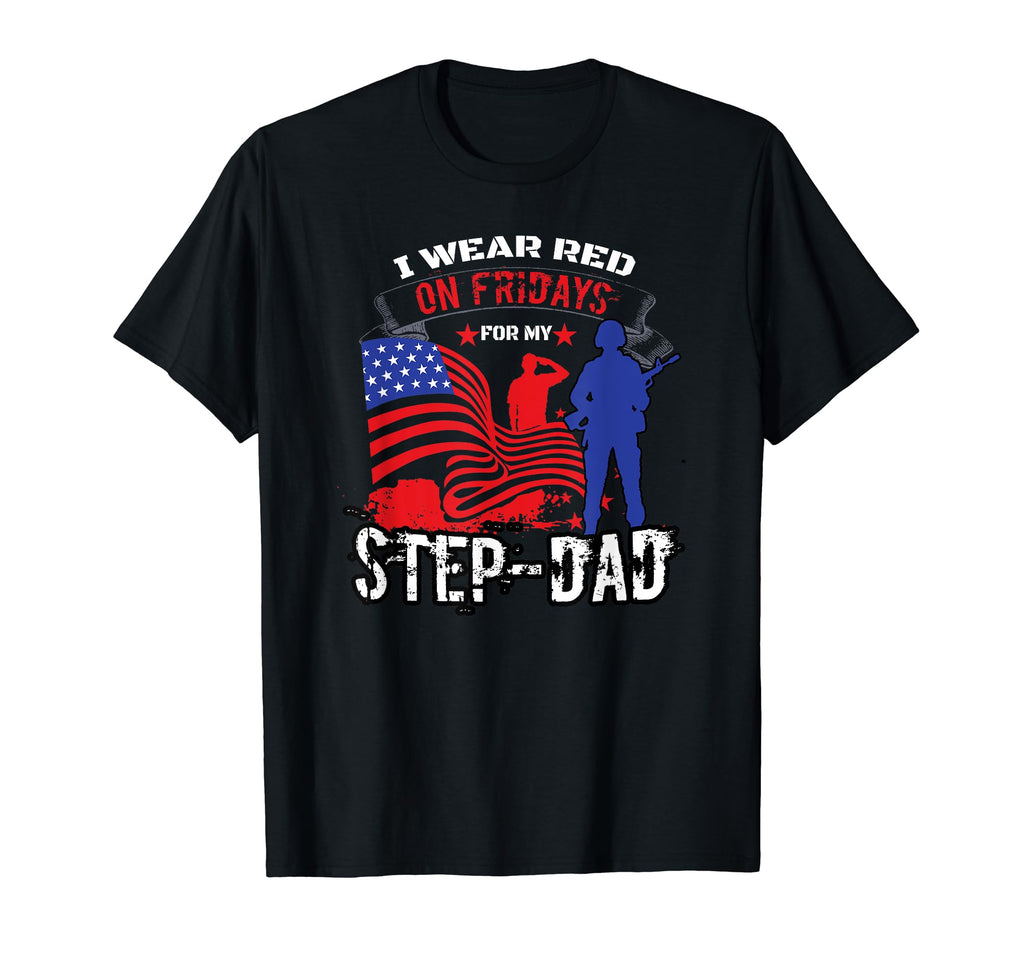Military Stuff Red Friday Wear Step Dad T-Shirt - Graphic Print for Adults - T-Shirt, Sweatshirt, Hoodie