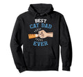 Mens Best Cat Dad Ever Paw Fist Bump Hoodie - Trendy Graphic Men Women - T-Shirt, Sweatshirt, Hoodie