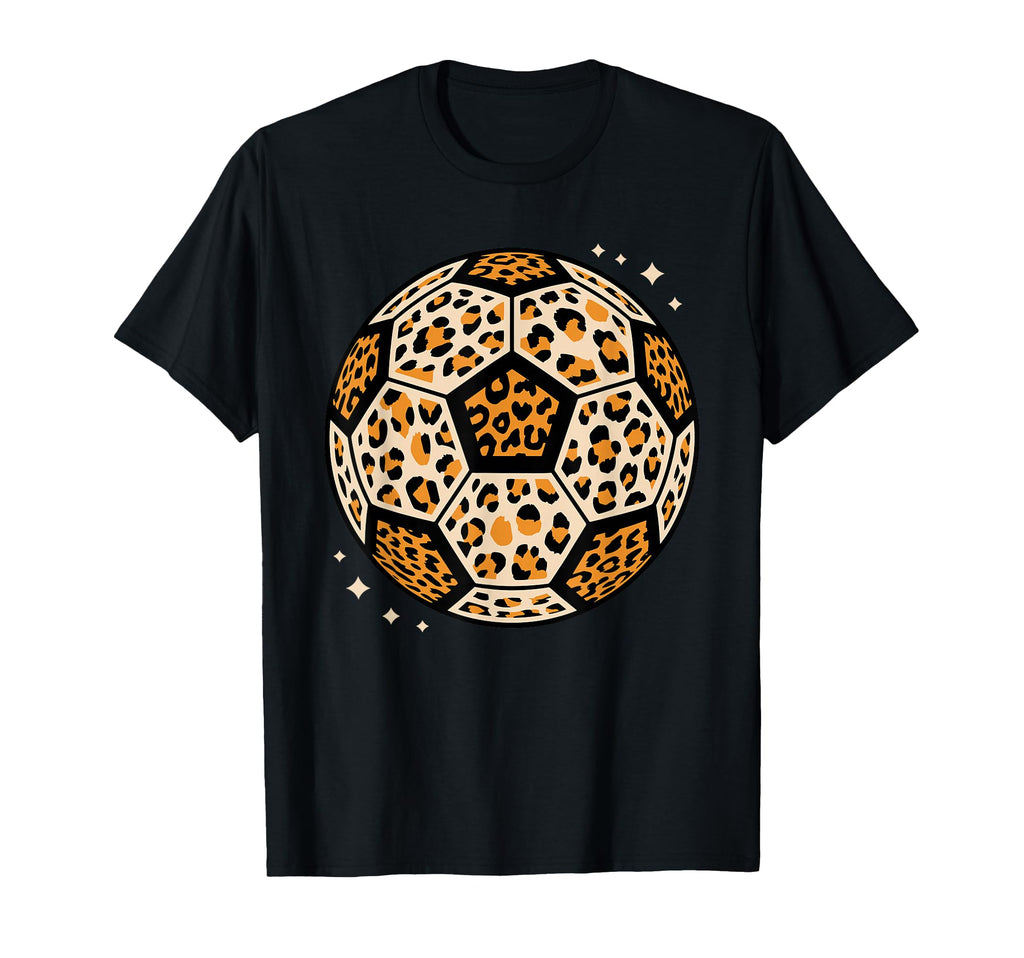 Leopard Pattern Soccer Ball Football T-Shirt - Aesthetic Graphic Unisex - T-Shirt, Sweatshirt, Hoodie