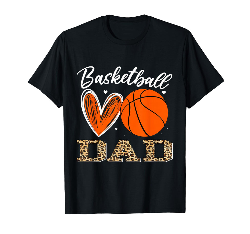 Basketball Dad Leopard Family T-Shirt - Fun Novelty Design for Adults - T-Shirt, Sweatshirt, Hoodie