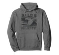 Bald Majestic Usa Bald Guy Dad Hoodie - Casual Everyday Wear Men Women - T-Shirt, Sweatshirt, Hoodie