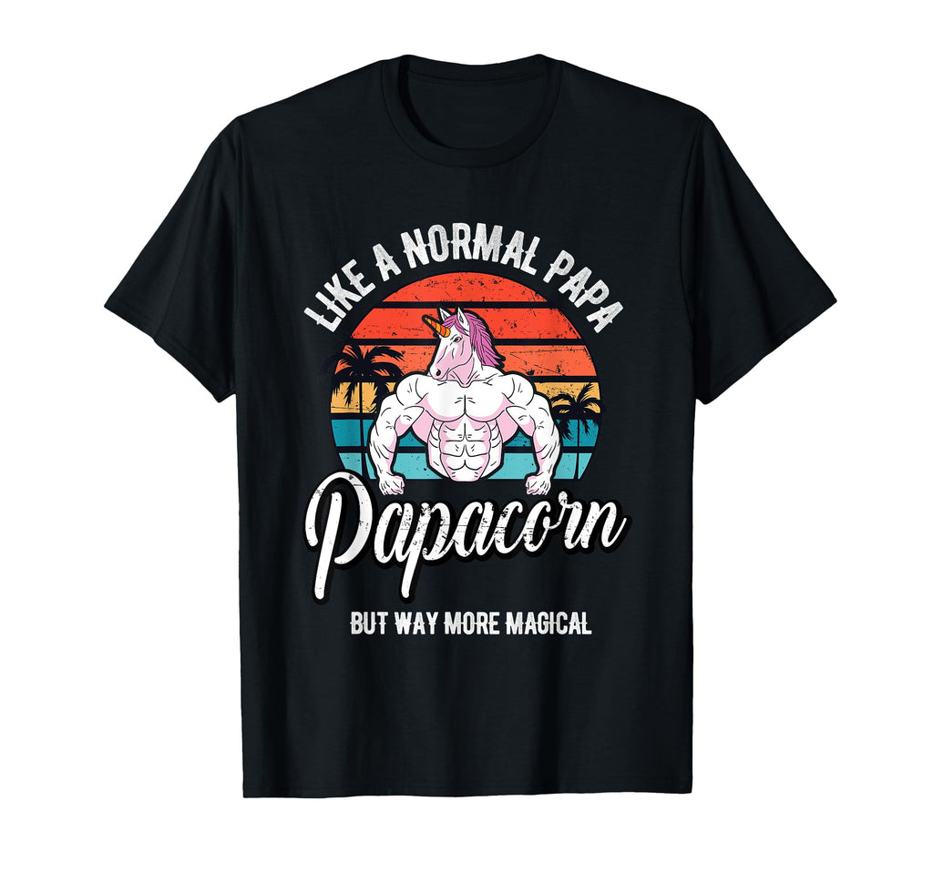Papacorn Unicorn Daddy Gym Workout Dad T-Shirt - Trendy Graphic for Adults - T-Shirt, Sweatshirt, Hoodie