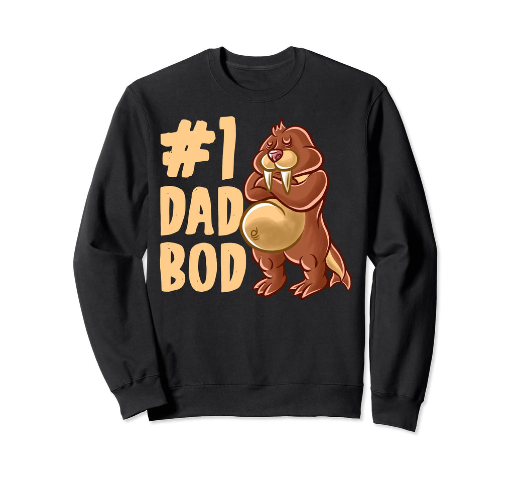 Walrus Dad Best Dad Bod Daddy Papa Sweatshirt - Trendy Graphic Unisex - T-Shirt, Sweatshirt, Hoodie