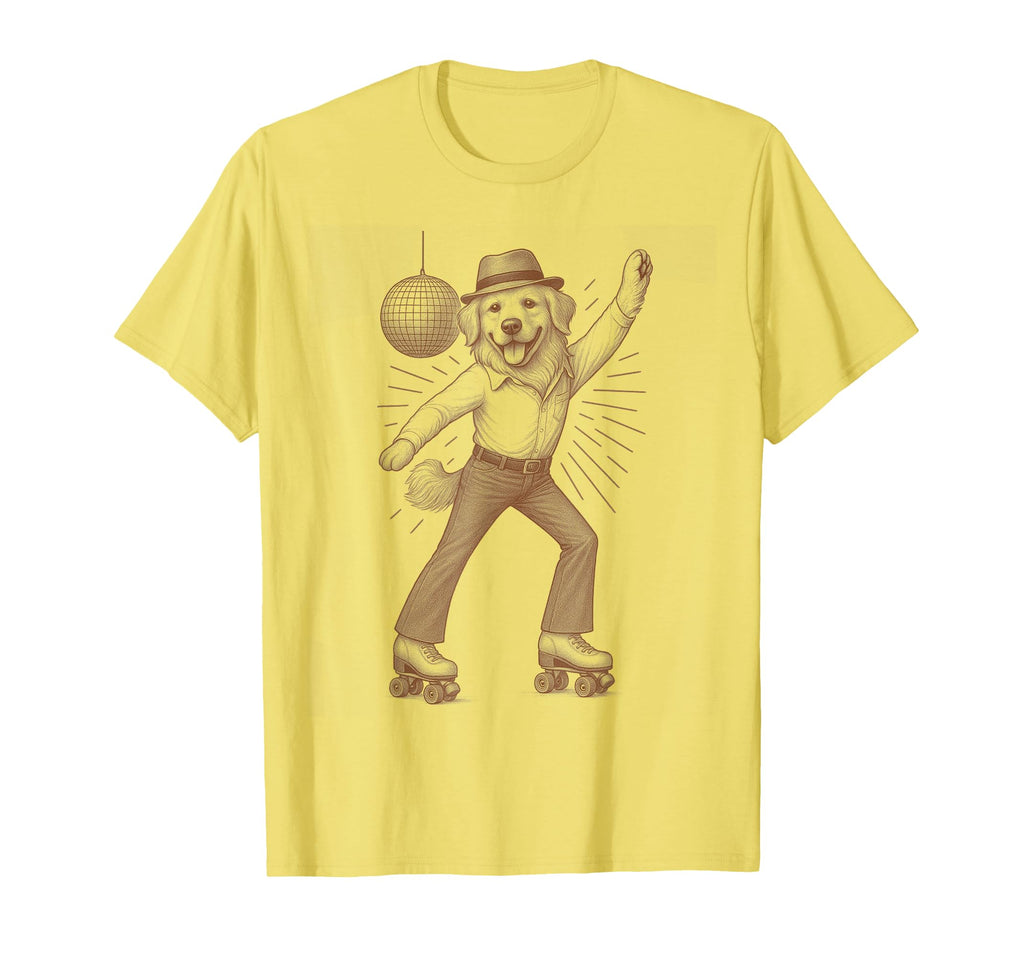 Golden Retriever Dog Lover Disco T-Shirt - Casual Everyday Wear Men Women - T-Shirt, Sweatshirt, Hoodie