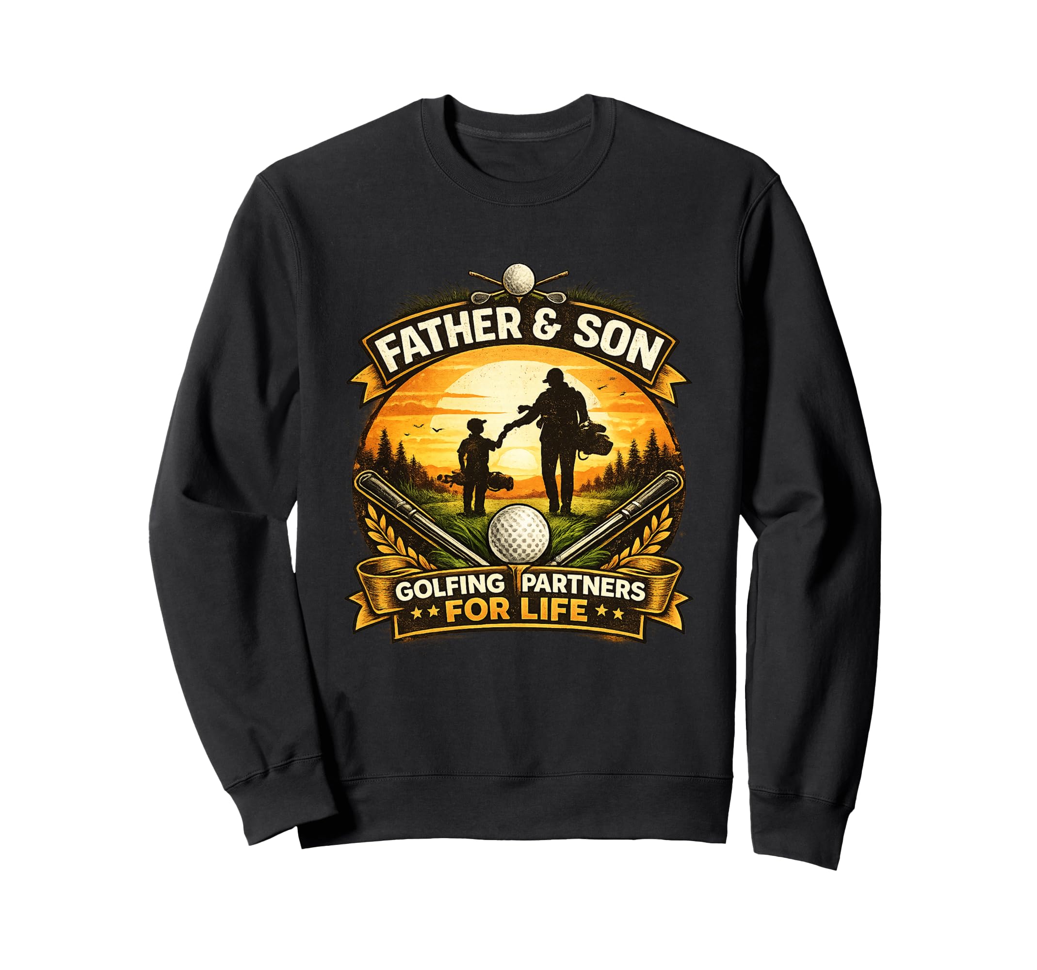 Father Son Golfing Partners Life Sweatshirt - Custom Art Print Unisex - T-Shirt, Sweatshirt, Hoodie