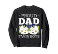 Twin Dad Father Two Proud Dad Twin Sweatshirt - Graphic Print Unisex - T-Shirt, Sweatshirt, Hoodie