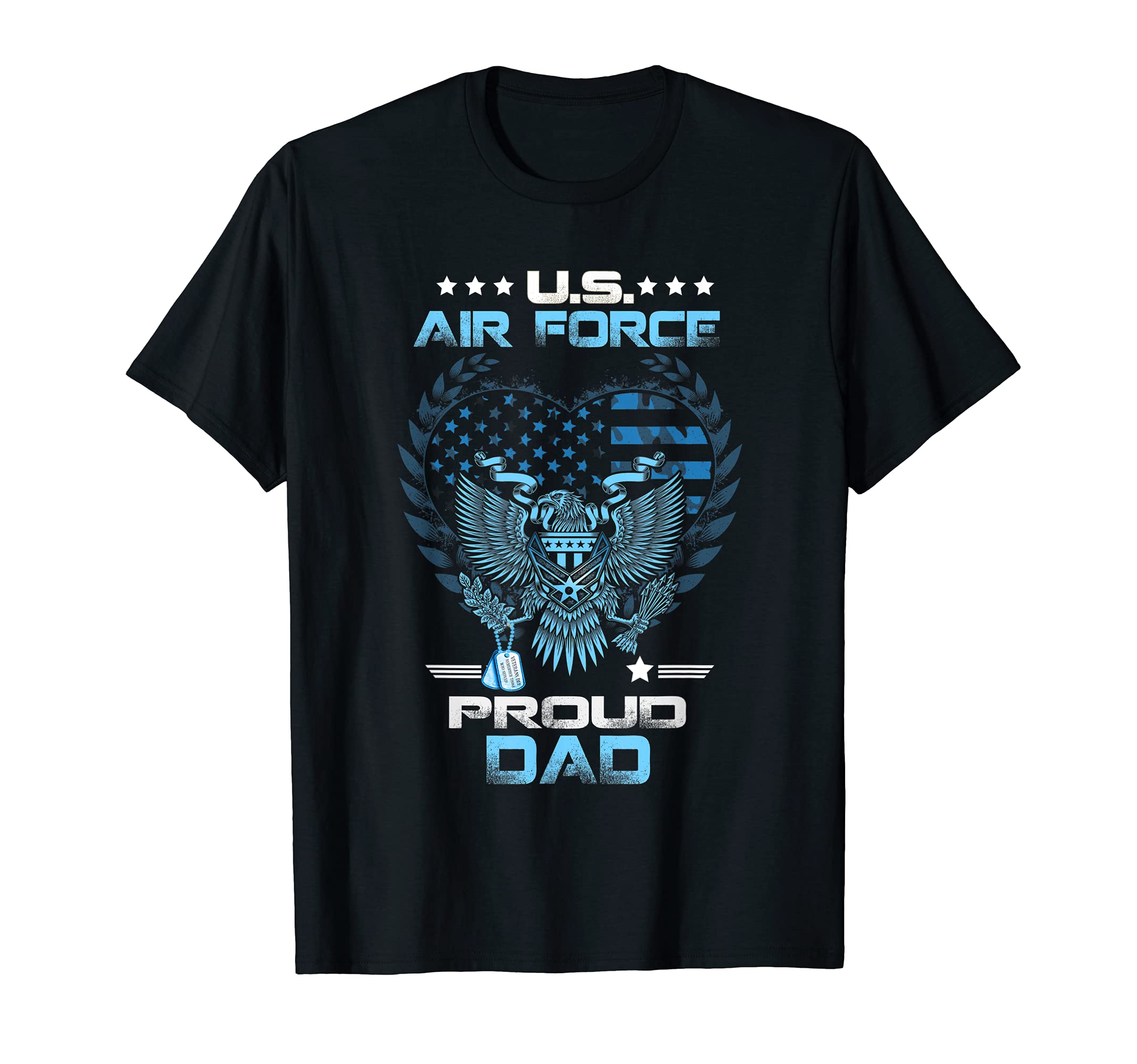 Proud Us Air Force Dad Veterans Day T-Shirt - Custom Art Print Men Women - T-Shirt, Sweatshirt, Hoodie