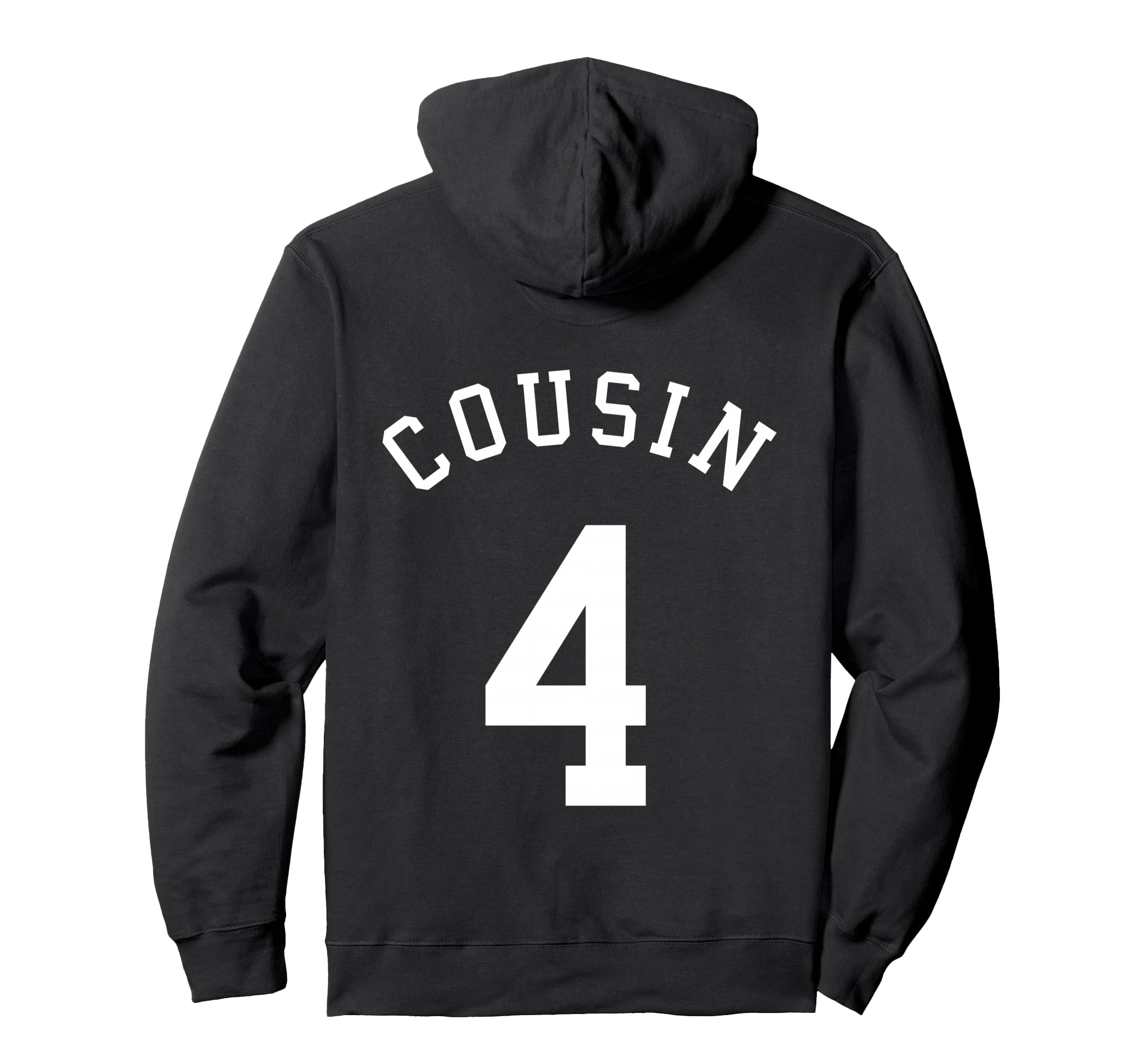 Cousin Team No 4 Football Soccer Hoodie - Trendy Graphic Men Women - T-Shirt, Sweatshirt, Hoodie