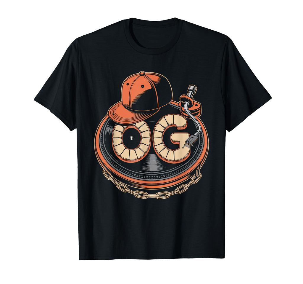 Old School Og Hip Hop Vinyl Cds T-Shirt - Aesthetic Graphic for Adults - T-Shirt, Sweatshirt, Hoodie