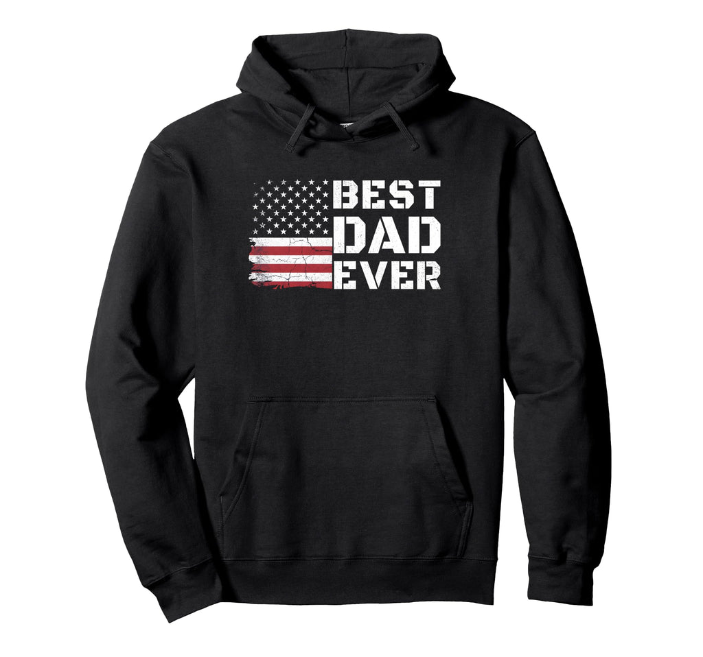 Best Dad Ever Us American Flag Funny Hoodie - Aesthetic Graphic for Adults - T-Shirt, Sweatshirt, Hoodie