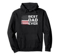 Best Dad Ever Us American Flag Funny Hoodie - Aesthetic Graphic for Adults - T-Shirt, Sweatshirt, Hoodie