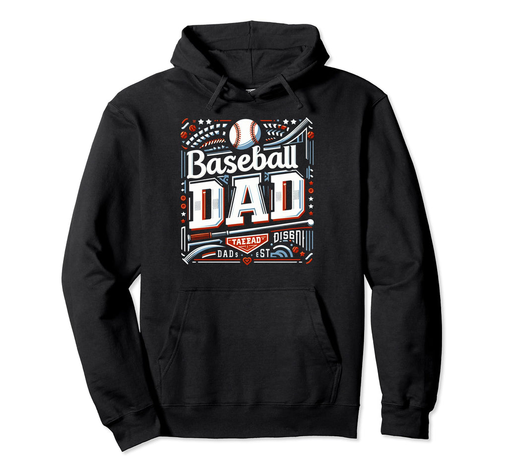 Baseball Dad Fathers Day Hoodie - Minimalist Print for Adults - T-Shirt, Sweatshirt, Hoodie