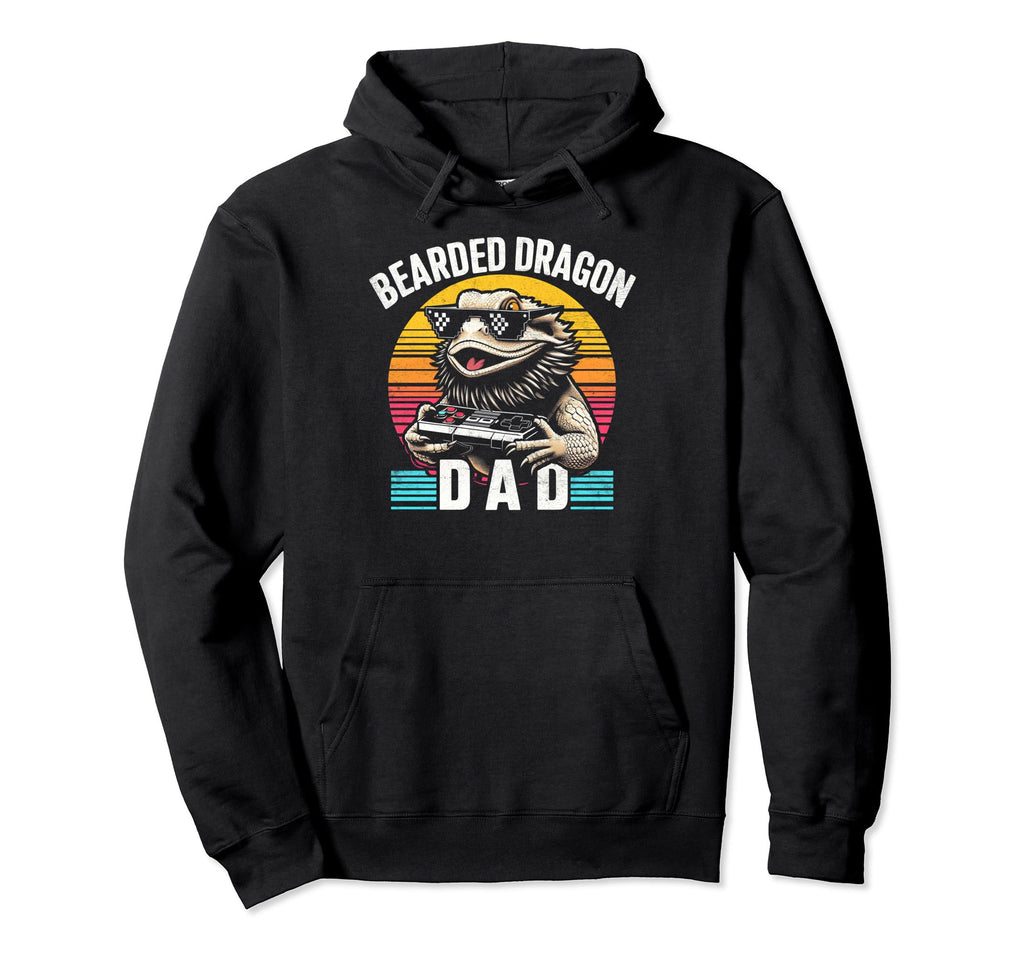 Bearded Dragon Dad Video Game Lizard Hoodie - Aesthetic Graphic for Adults - T-Shirt, Sweatshirt, Hoodie