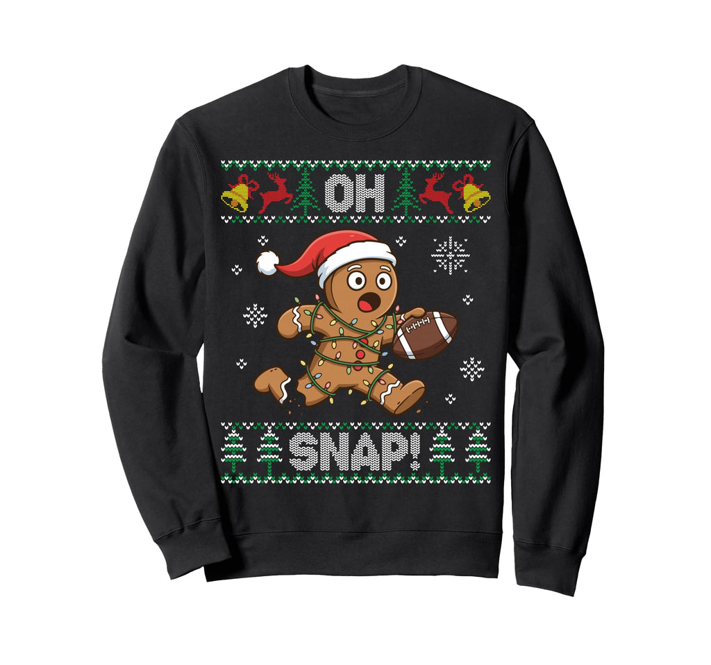 Gingerbread Football Cookie Sweatshirt - Casual Everyday Wear for Adults - T-Shirt, Sweatshirt, Hoodie