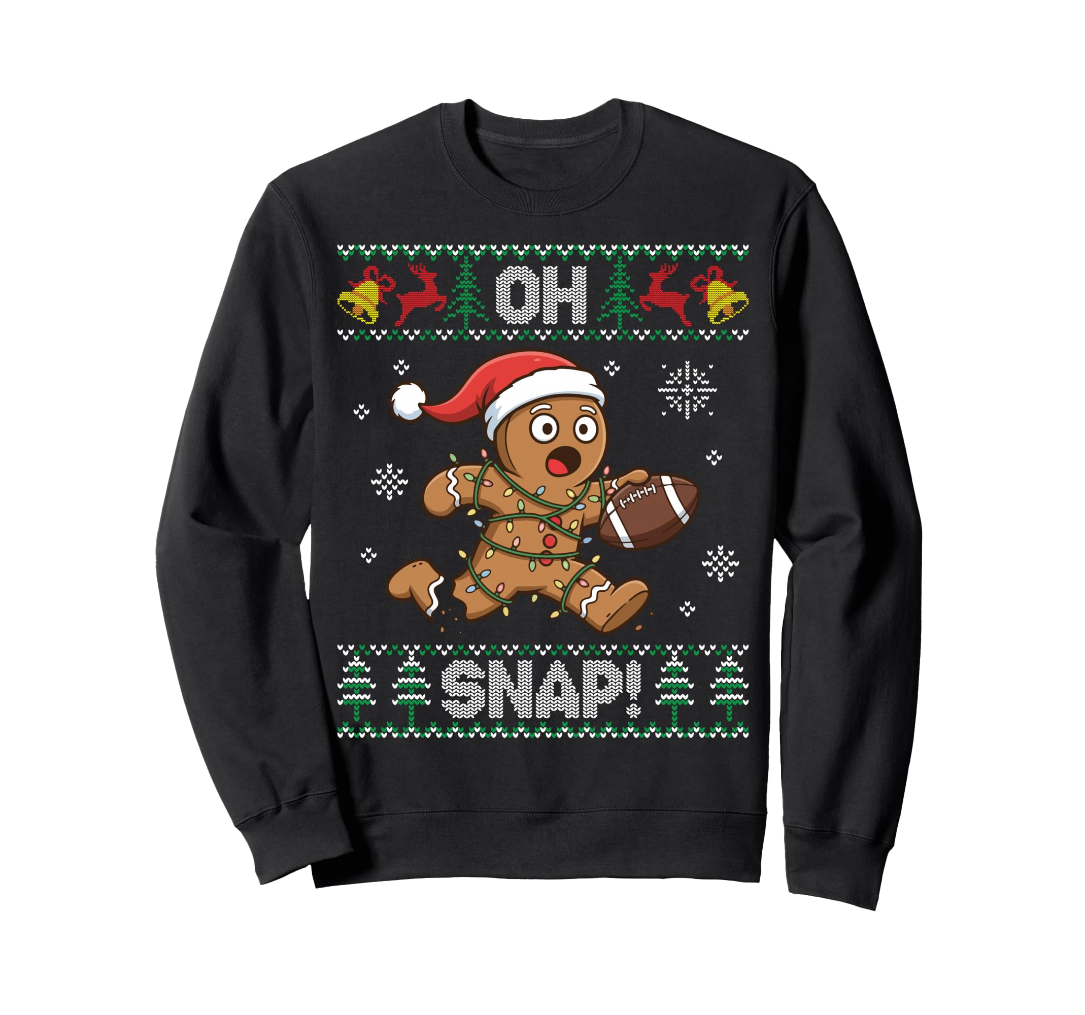Gingerbread Football Cookie Sweatshirt - Casual Everyday Wear for Adults - T-Shirt, Sweatshirt, Hoodie