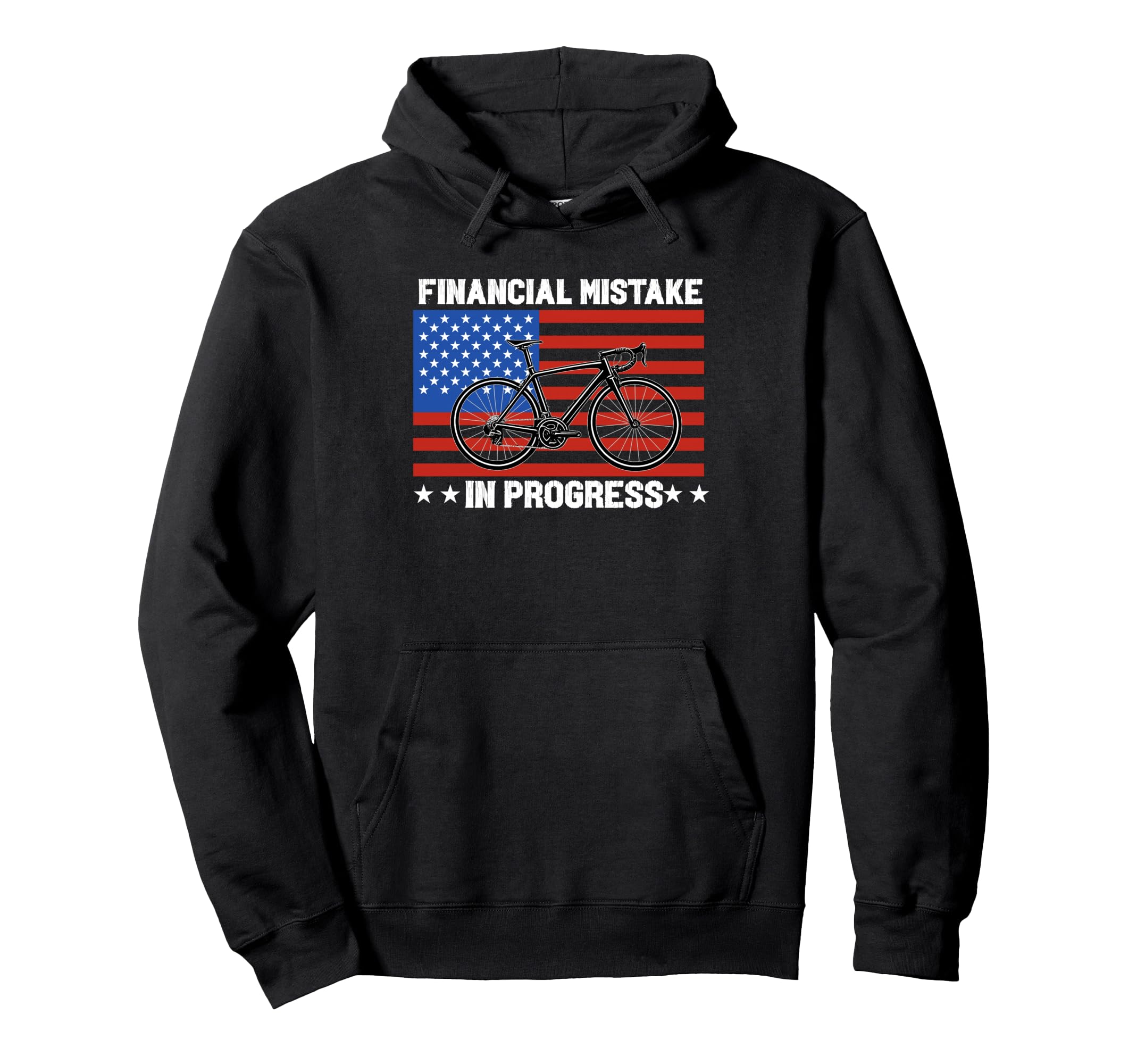 Financial Mistake Progress Bicycle Hoodie - Minimalist Print for Adults - T-Shirt, Sweatshirt, Hoodie