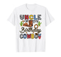 Uncle Birthday Cowboy Western Birthday T-Shirt - Minimalist Print Unisex - T-Shirt, Sweatshirt, Hoodie