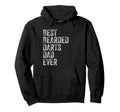 Best Bearded Darts Dad Fathers Day Hoodie - Minimalist Print Men Women - T-Shirt, Sweatshirt, Hoodie