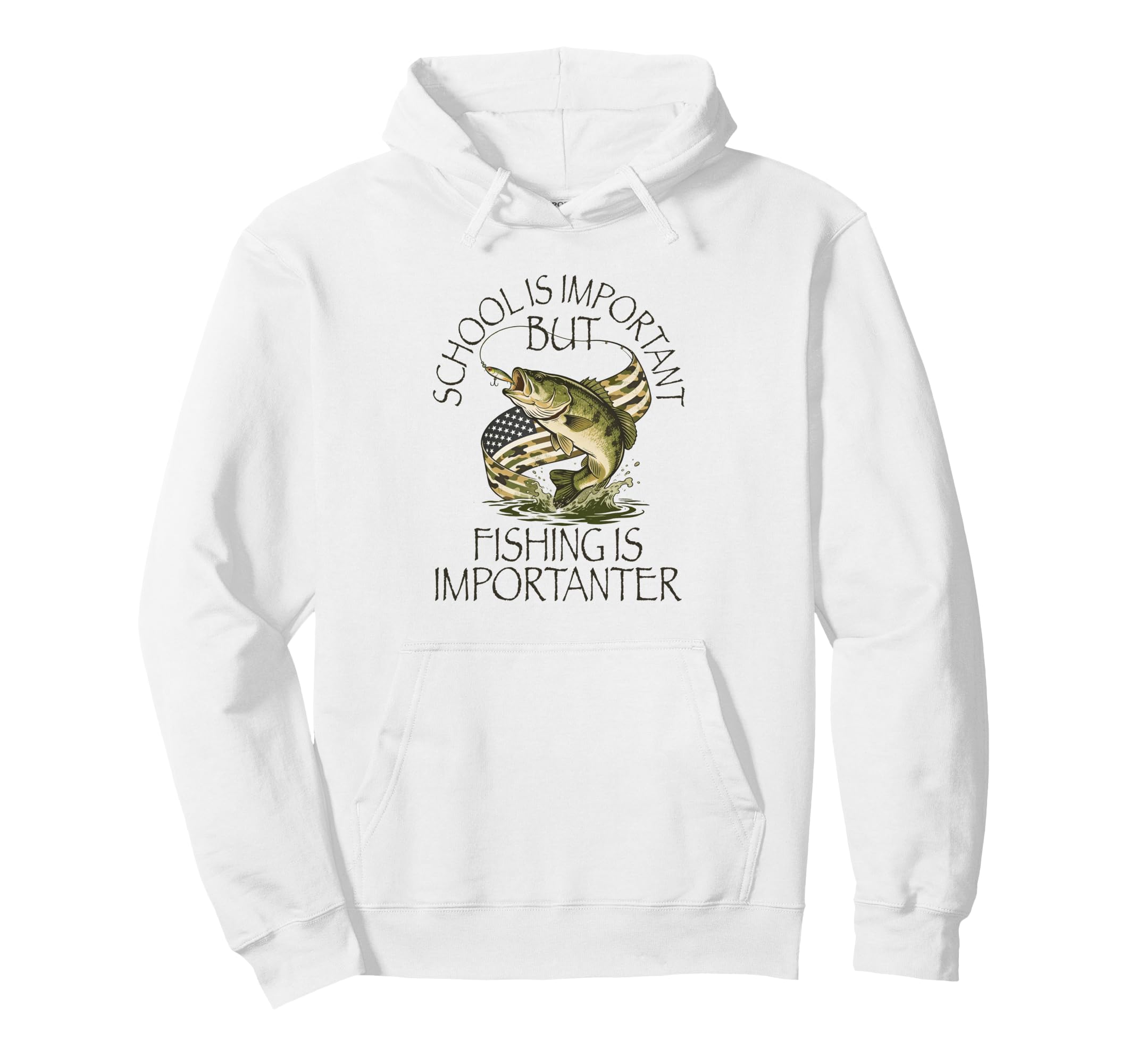 School Is Important But Fishing Funny Hoodie - Fun Novelty Design Unisex - T-Shirt, Sweatshirt, Hoodie