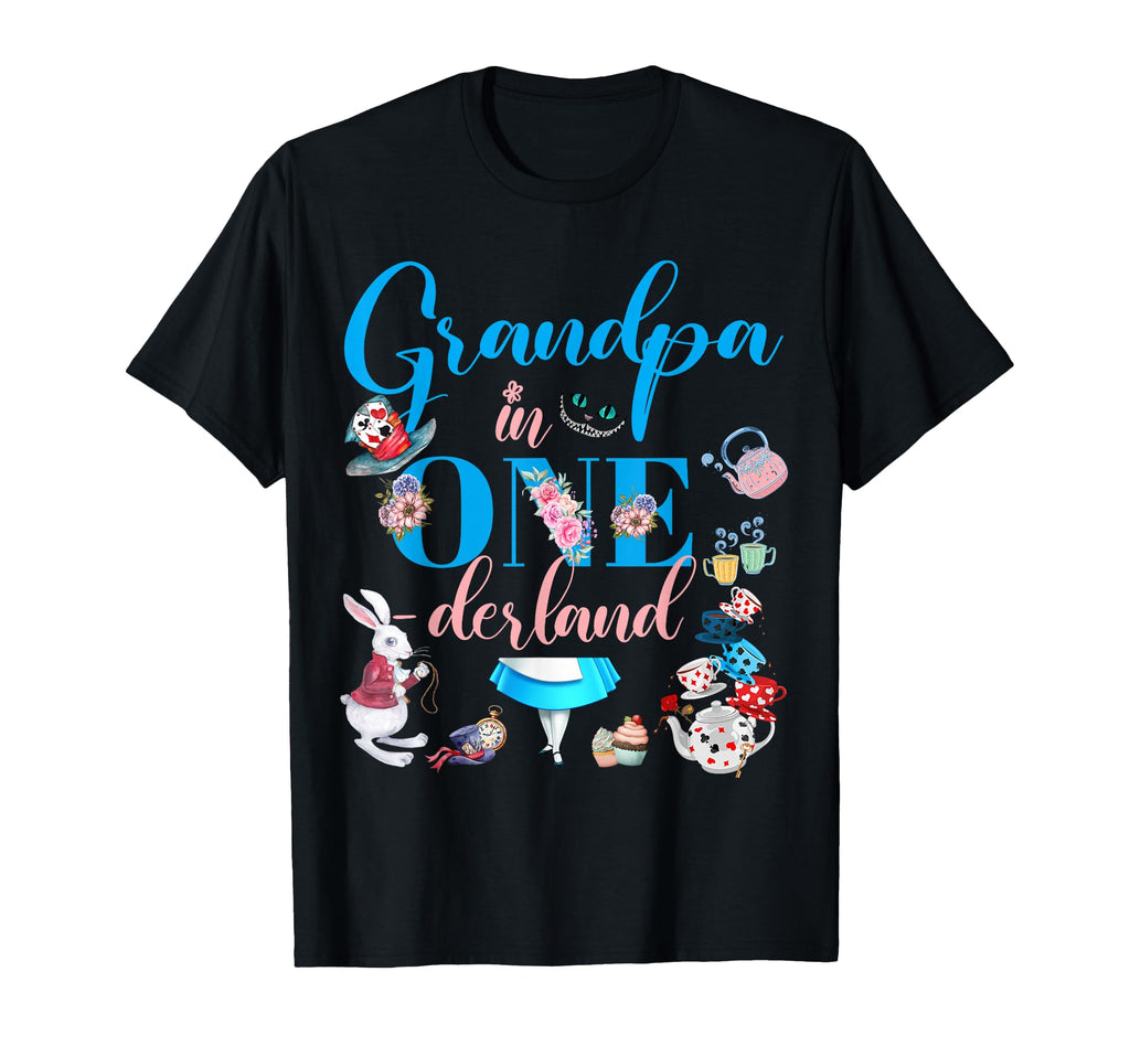 Alice Onederland Family Grandpa Birthday T-Shirt - Unique Graphic Unisex - T-Shirt, Sweatshirt, Hoodie