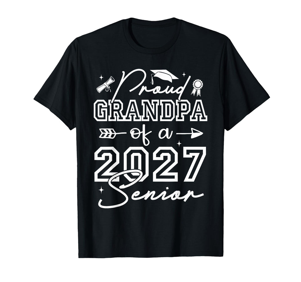 Senior Grandpa Proud Grandpa 2027 T-Shirt - Minimalist Print Men Women - T-Shirt, Sweatshirt, Hoodie