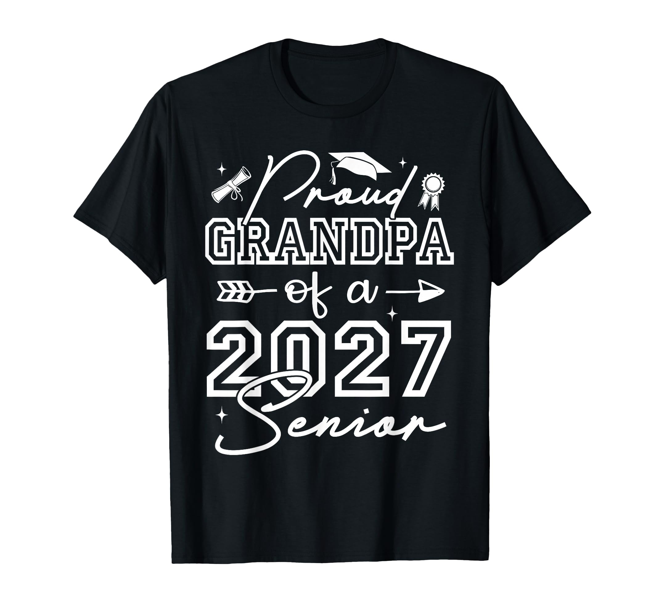 Senior Grandpa Proud Grandpa 2027 T-Shirt - Minimalist Print Men Women - T-Shirt, Sweatshirt, Hoodie